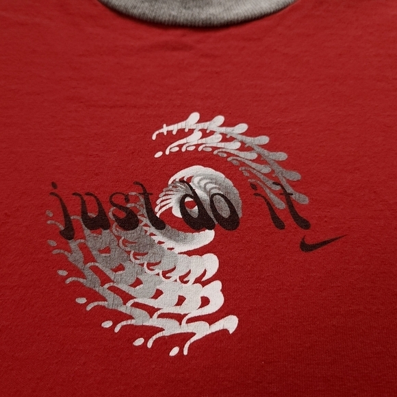 Vintage Y2K Nike Just Do It Center Swoosh T-Shirt Grey Tag Size M - Picture 4 of 4